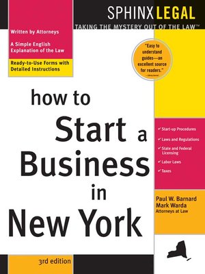 cover image of How to Start a Business in New York, 3e